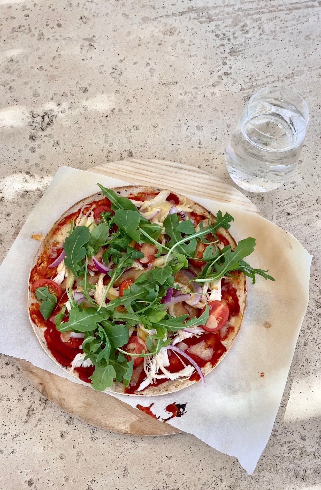 High Protein Chicken & Rocket Pizza